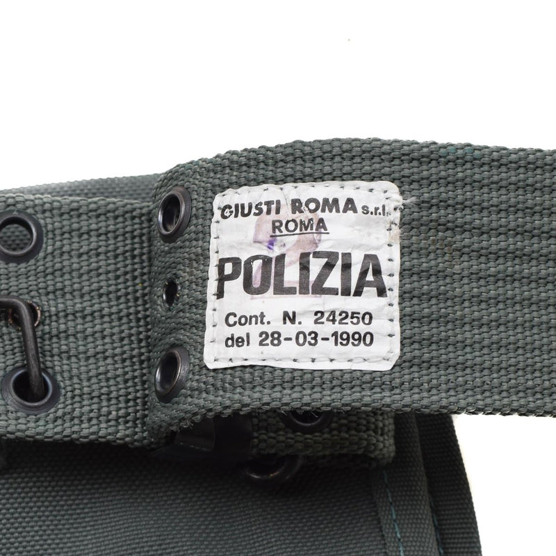 Original italiensk polispistolbälthölster med ammo påse midjesystem nytt
