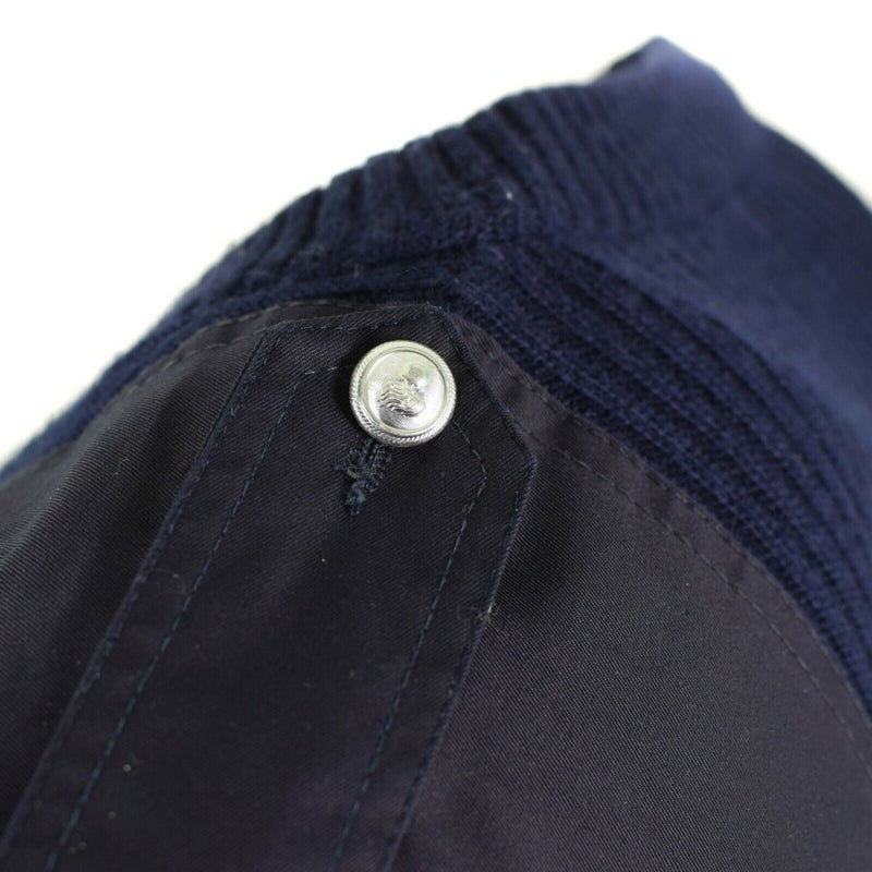 Original italiensk pullover V-hals Commando Jumper mörkblå tröja ull