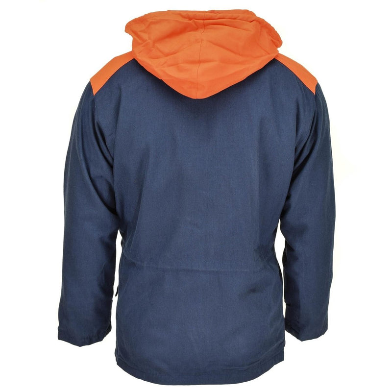 Original italiensk trilaminerad marinparackjacka huva vintage vattentät ny