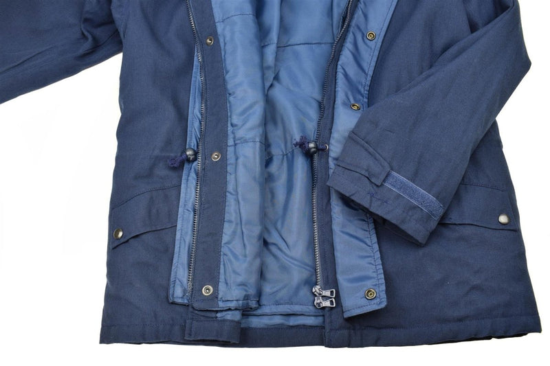 Original italiensk trilaminerad marinparackjacka huva vintage vattentät ny