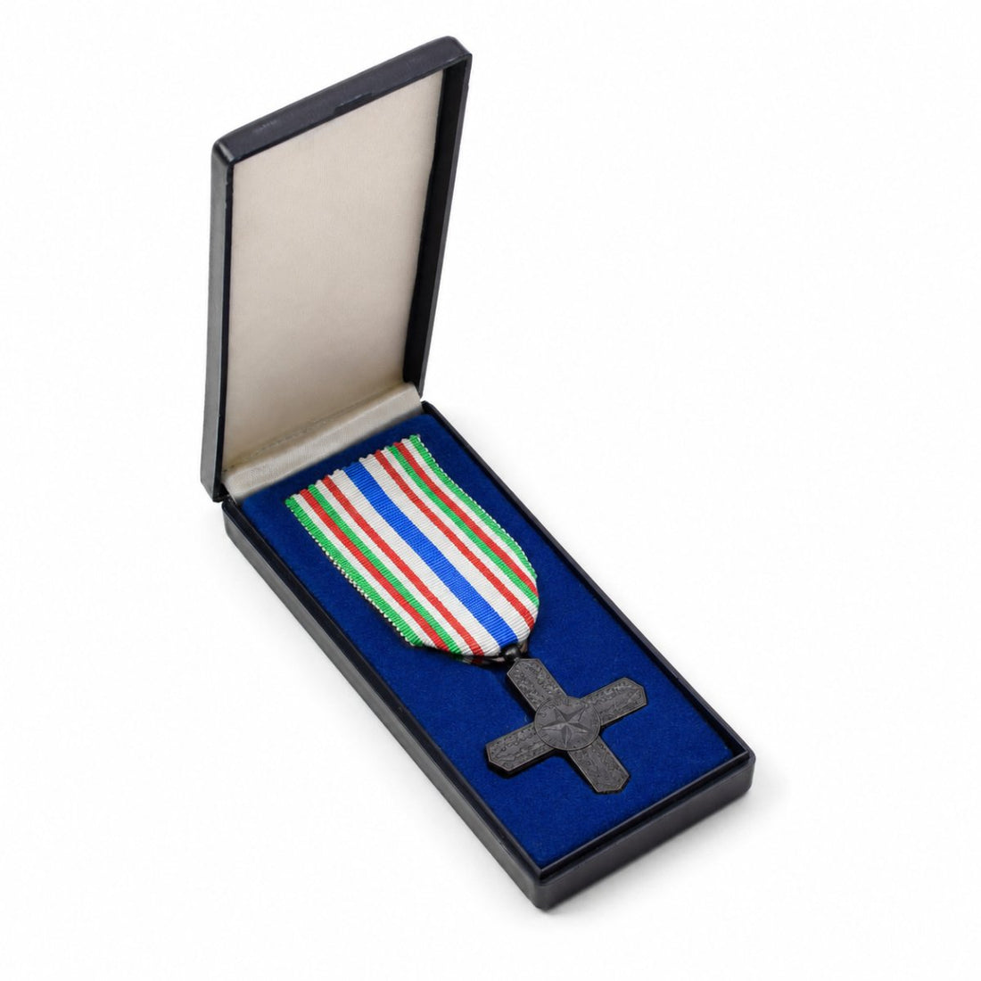 Original italiensk Vitttorio medaljfodral WWI Veteran Commemorative Samlarobjekt