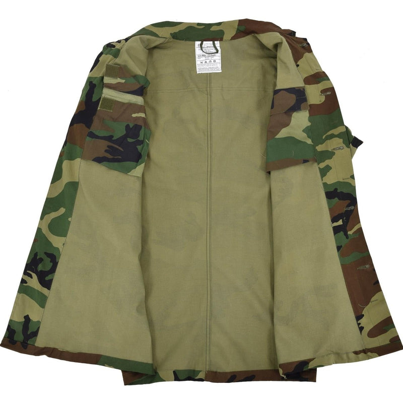 Original Italien Militär Combat Jacket Lätt Woodland Camo Army Surplus New