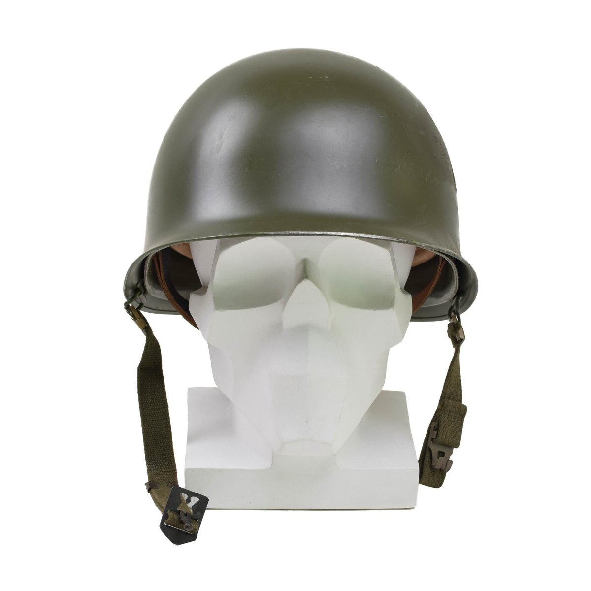 Original militär belgisk stålhjälm M51 Taktisk stridsarmé Inner PVC Olive