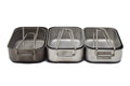 Original Military Issue Mess Tins rostfritt stål camping utomhus bordsartiklar