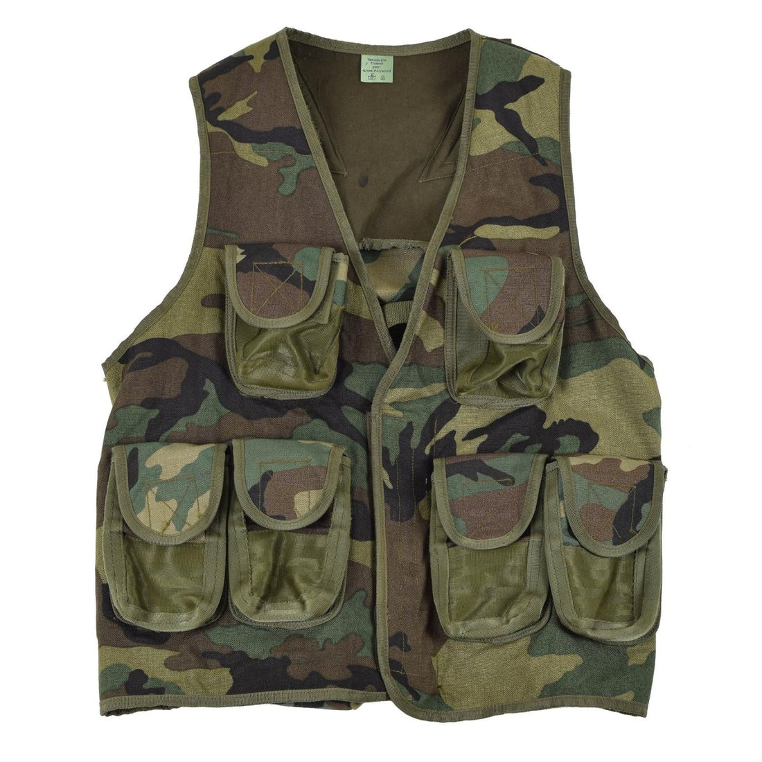Original Nato Tactical Vest Woodland Camouflage Multi Pockets Field Army New