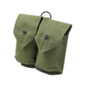 Original Norwegian Army Magazine Pouch Vintage Double Ammo Bag Green Canvas Ny