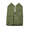 Original Norwegian Army Magazine Pouch Vintage Double Ammo Bag Green Canvas Ny