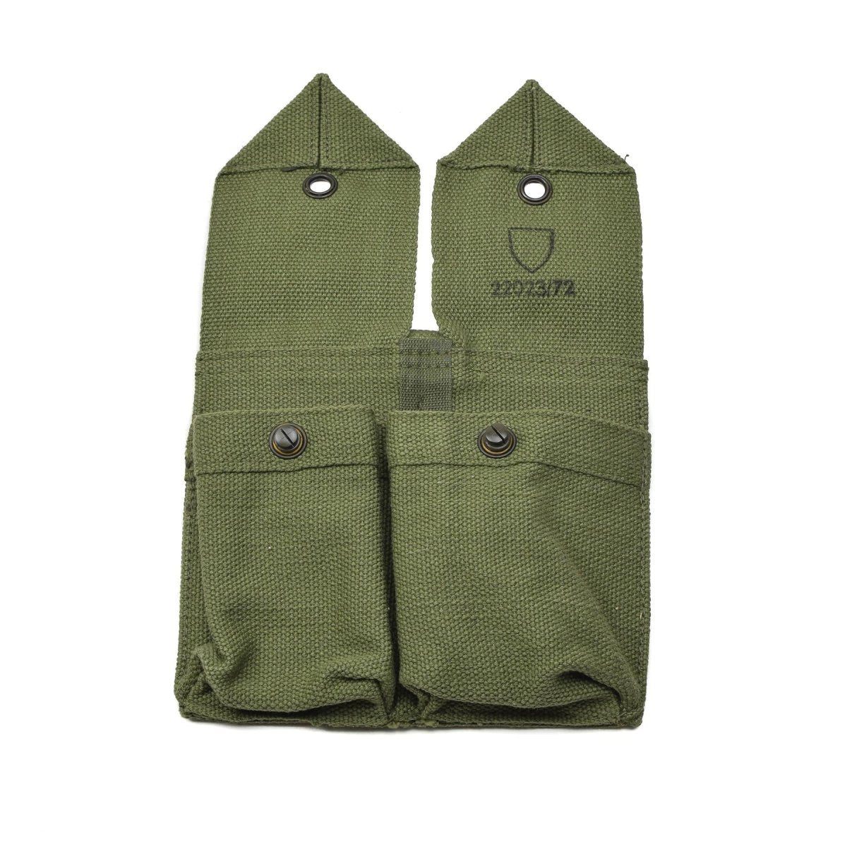 Original Norwegian Army Magazine Pouch Vintage Double Ammo Bag Green Canvas Ny