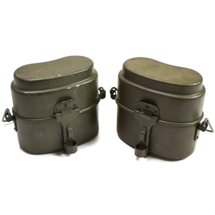 Original polsk armé mess kit Aluminium militär bowler pott vintage camping Olive - GoMilitar