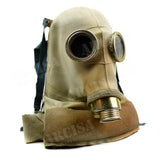 Original polsk militär sovjetisk era SR 1 gasmask samlarobjekt Vintage grå