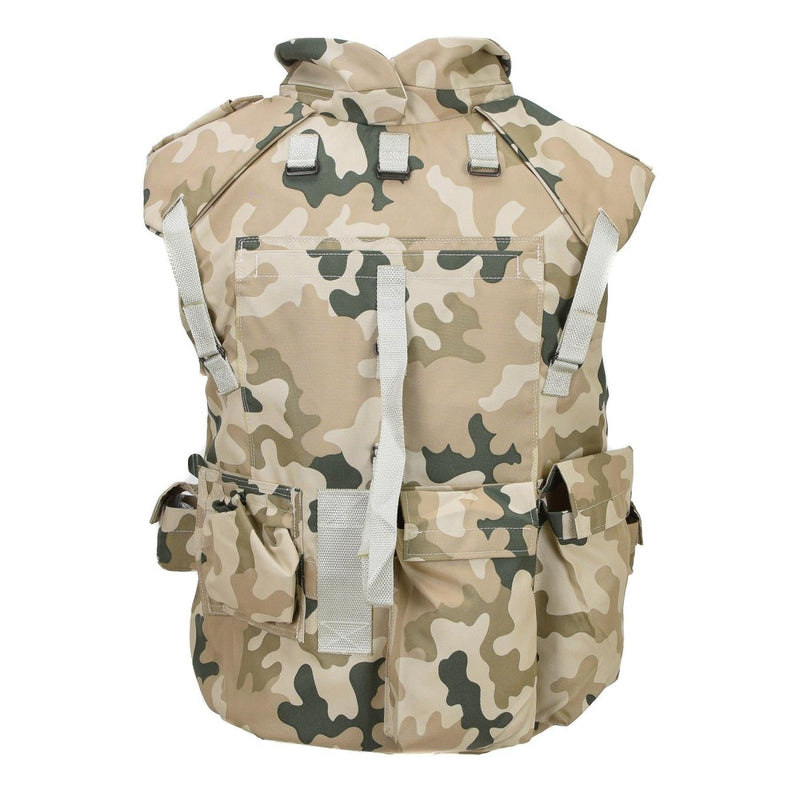 Original Polish Military Tactical Vest Plate Carrier lightweight Desert Camo - GoMilitar