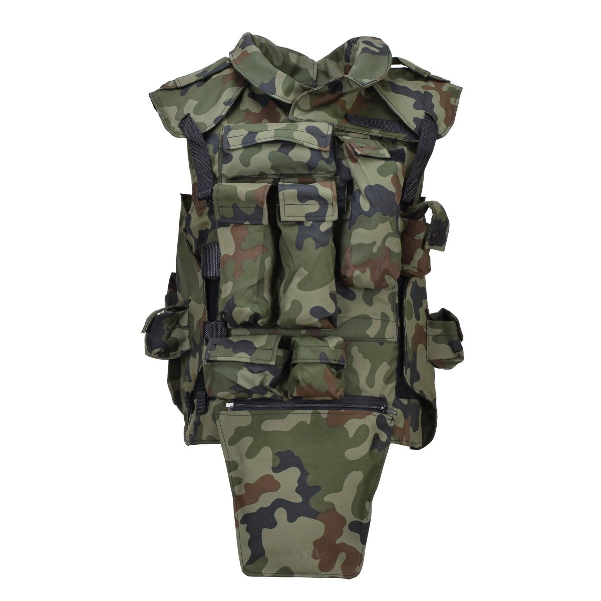 Original polsk militär taktisk västplatta bärare skogskamouflage
