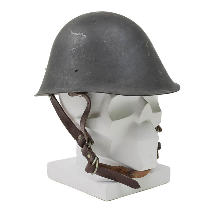Original rumänsk militär taktisk stålhjälm M73 fallskärmsjägare hakrem oliv - GoMilitar