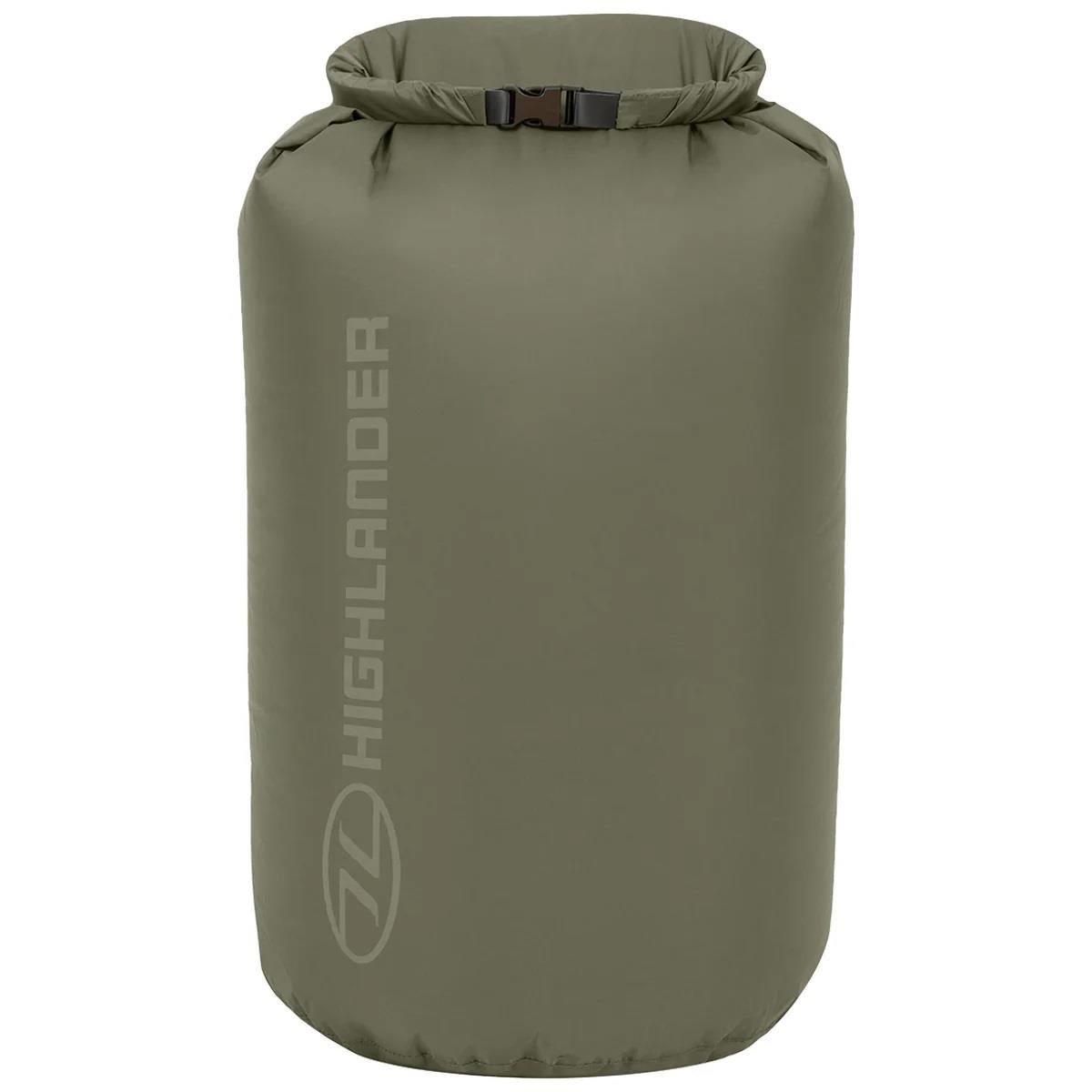 Original Scottish Military Dry Bags 1L–40L Roll Top Quick Release Spänne Olive