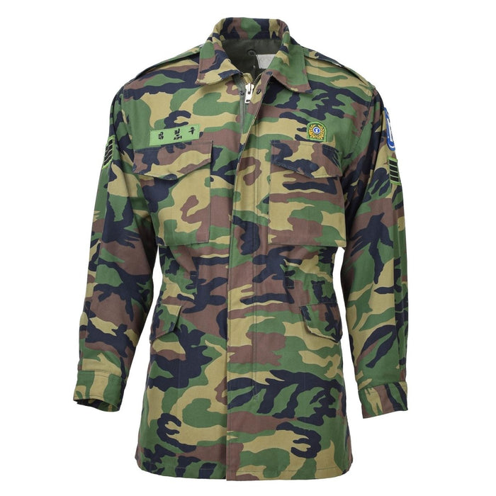 Original South Korea Military parka M90 woodland camo justerbar fältstrid - GoMilitar