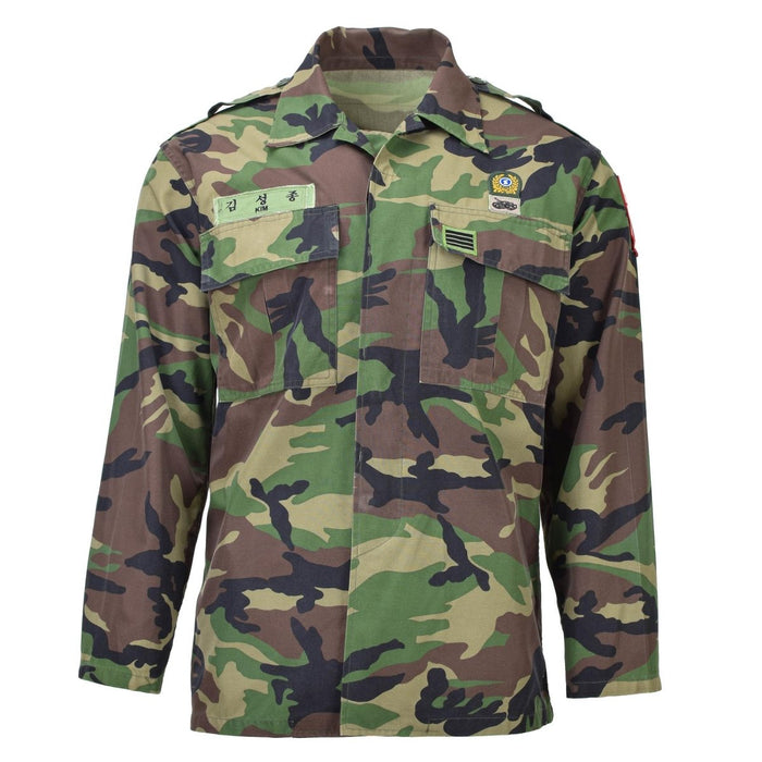 Original sydkoreanska militära taktiska skjortor M90 woodland camo combat field - GoMilitar