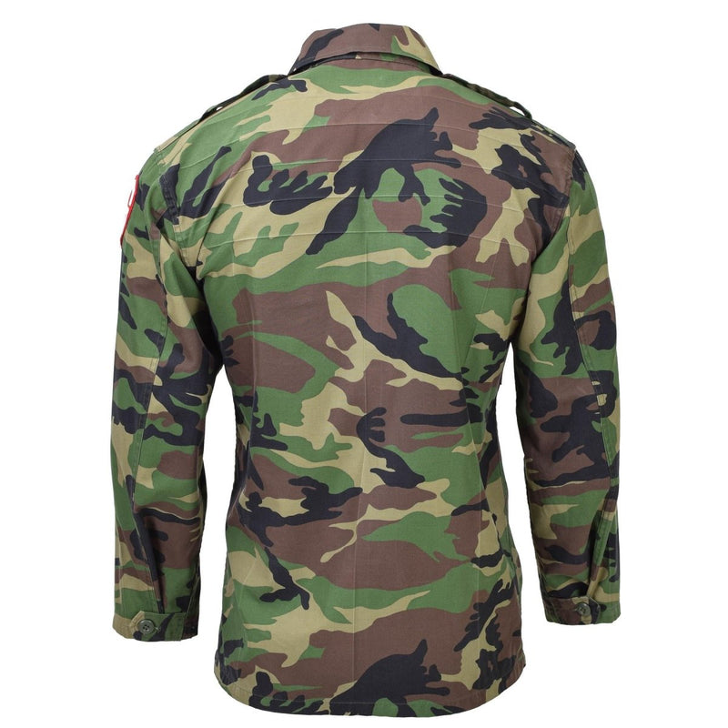 Original sydkoreanska militärtaktiska skjortor M90 Woodland Camo Combat Field
