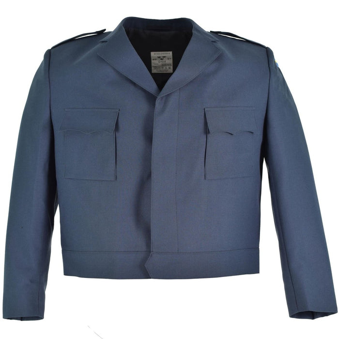 Original svensk flygvapenjacka blå paraduniformdräkt topp militärt överskott - GoMilitar