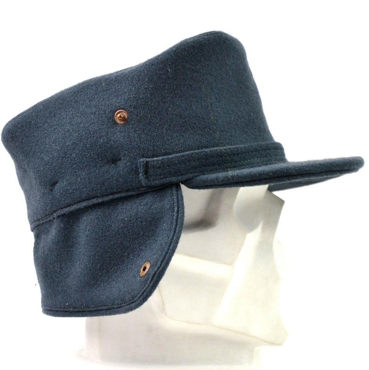 Original Swedish Army Wool Winter Hat. Blue Sverige Winter Cap ny