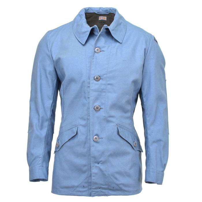 Original Svensk Civilförsvar Uniform Jacka denim ljusblå vintage NYHET - GoMilitar