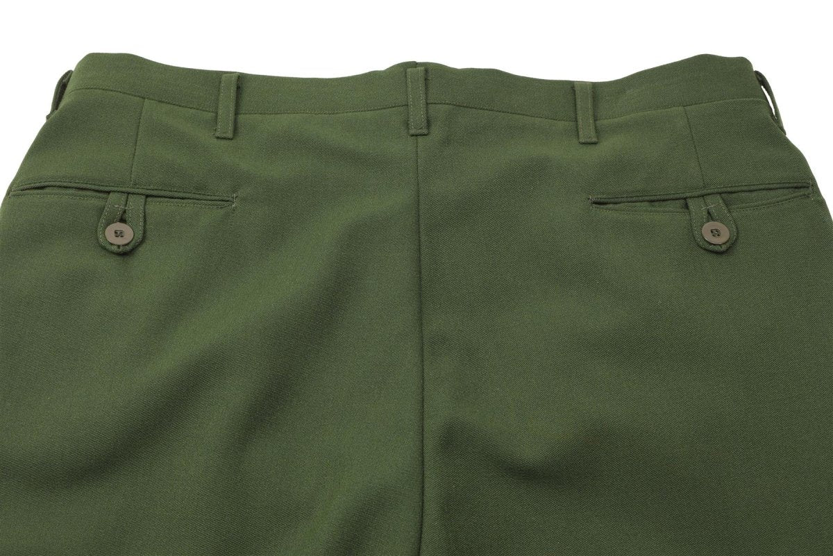 Original svenska militära formella byxor Grön veckad front stigbyxor nya