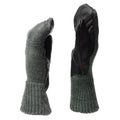 Original Swiss Army Grey Wool Cold Weather Mittens Läderpalm Militär fråga