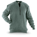 Original Swiss Army Pullover M74 Jumper Grey Virgin Wool tröja med dragkedja