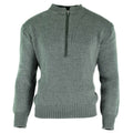 Original Swiss Army Pullover M74 Jumper Grey Virgin Wool tröja med dragkedja