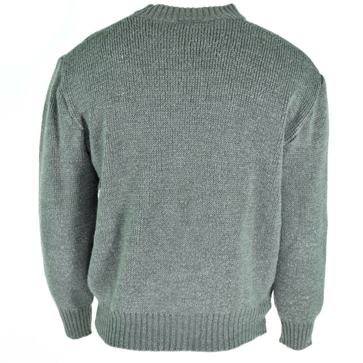 Original Swiss Army Pullover M74 Jumper Grey Virgin Wool tröja med dragkedja