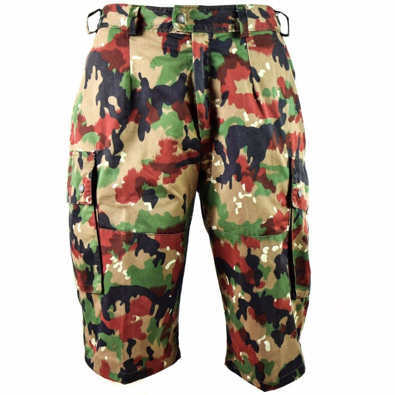 Original Swiss army shorts M83 combat field Alpenflage TAZ 83 Camo cargo shorts - GoMilitar