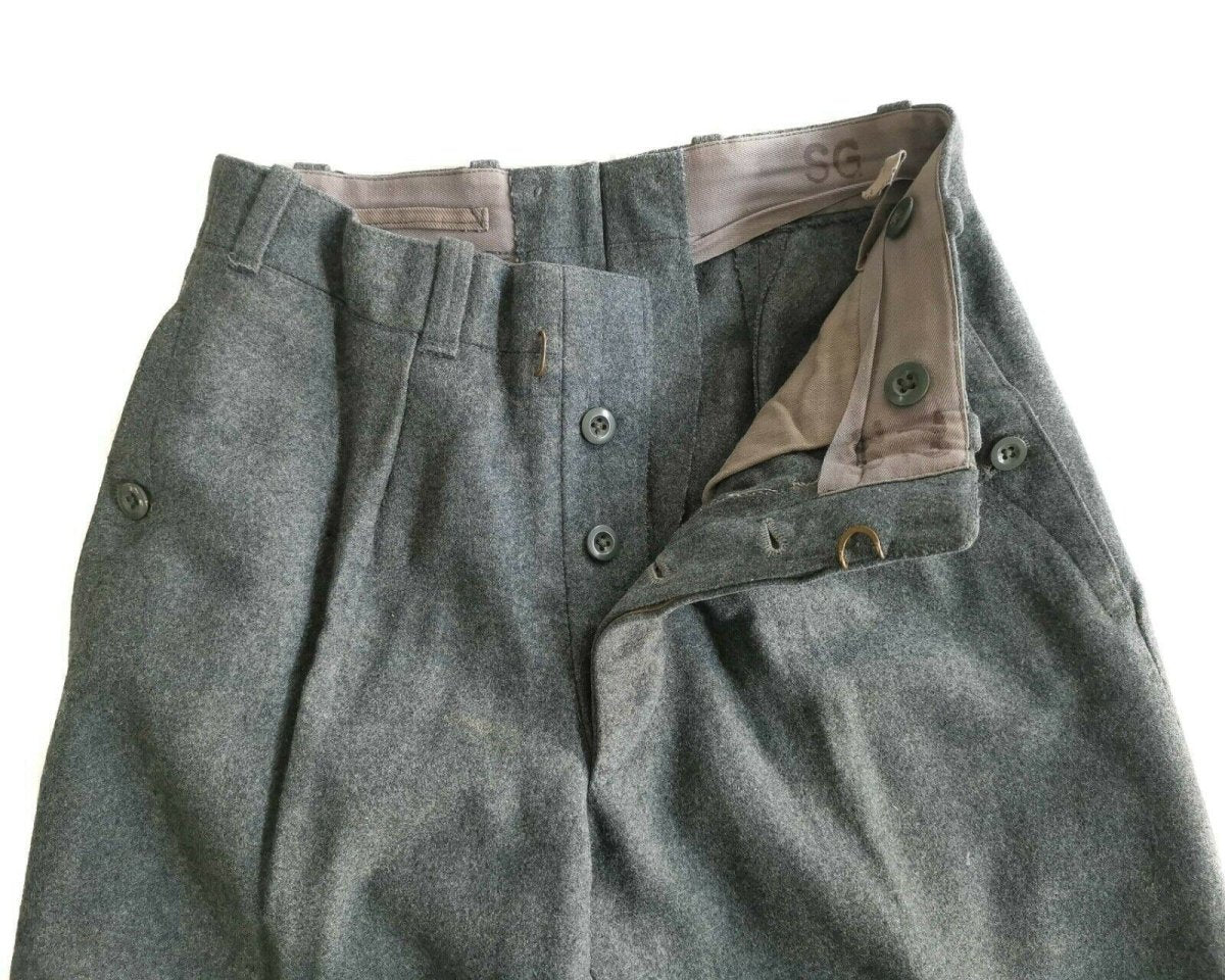 Original Swiss Army Wool Pants Militäröverskottsfältbyxor Schweiz