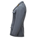 Original schweizisk militär formell jacka 4-fickors design axelepauletter grå