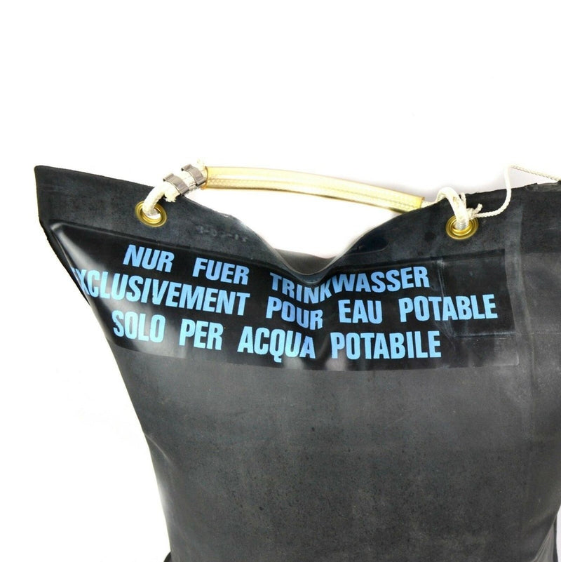 Original Swiss Military Rubber Watter Bag 20L Army Surplus issued Black - GoMilitar