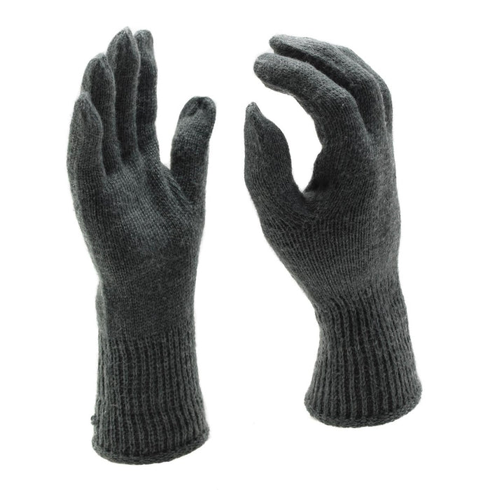 Original Swiss Military Winter Shooting Handskar Stickade Trigger Finger Grey designade för utomhusbruk och taktisk användning med militär överskottsstil