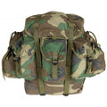 Original Turkish Army 40L Ryggsäck Framfickor Cordura Tyg Woodland Camo