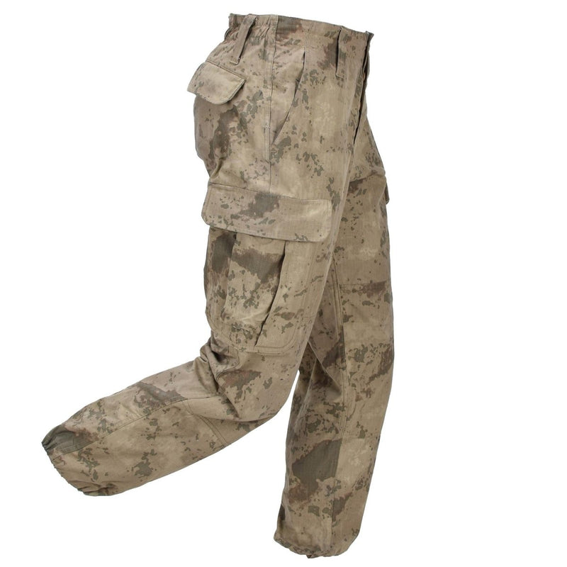 Original turkiska militära AG18 -fältbyxor ripstop lastfickor M2018 CAMO