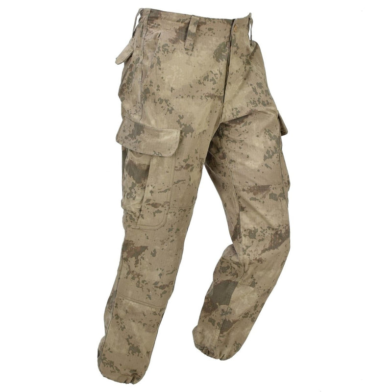 Original turkiska militära AG18 -fältbyxor ripstop lastfickor M2018 CAMO