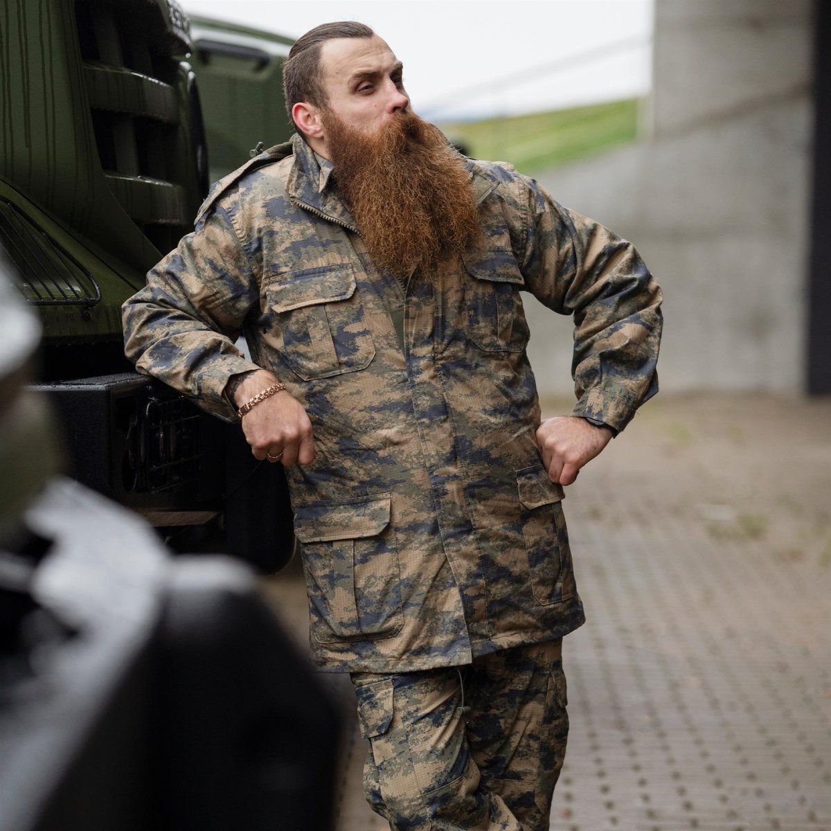 Original turkisk militär digital camo parkas med liner hållbart ripstop taktiskt