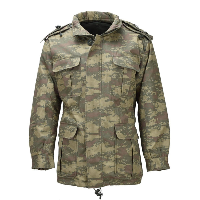 Original Turkish Military Field Parka Ripstop Fleece Foder M2008 Camo - GoMilitar