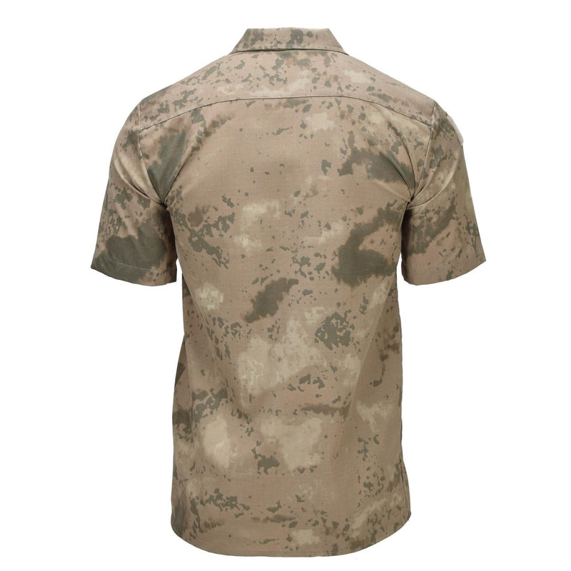 Original Turkish Military Field Shirt Short Sleeve Surplus M2021 Camouflage