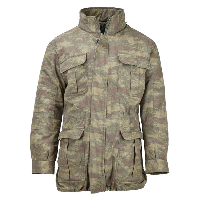 Original turkisk militär fallskärmsjägare jacka parka camo ripstop fodrad armé - GoMilitar