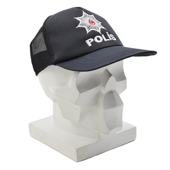 Original Turkish Military POLIS Field Cap Mesh Insert Justerbar Fästdon Svart - GoMilitar