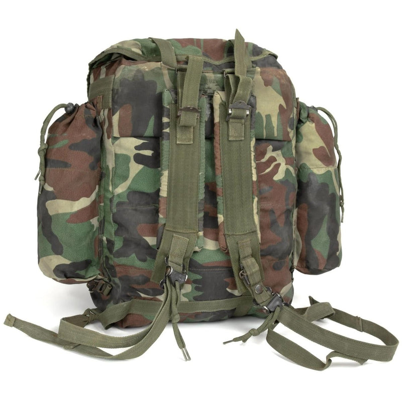 Original Turkish military camouflage tactical backpack with adjustable straps and side pockets for outdoor use