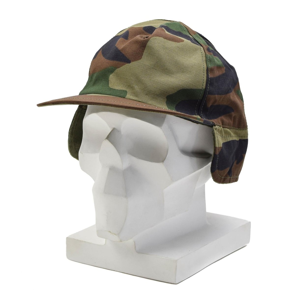 Original turkisk militär vinterfältmössa RipStop utomhushatt Woodland Camo