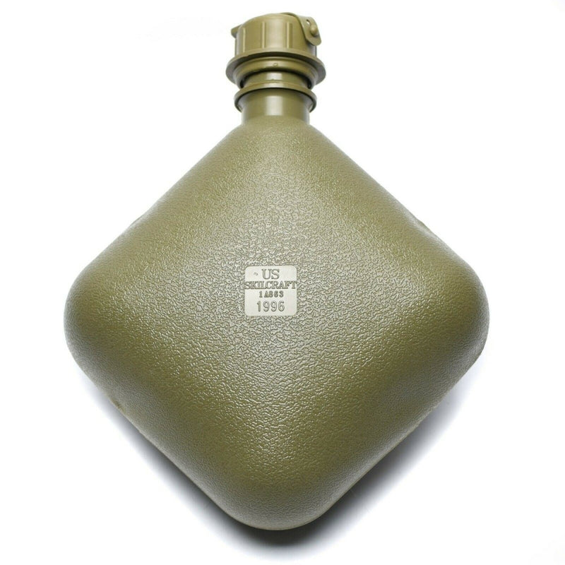 Original U.S. Army canteen 2 QT water bottle with pouch Olive OD USA surplus - GoMilitar