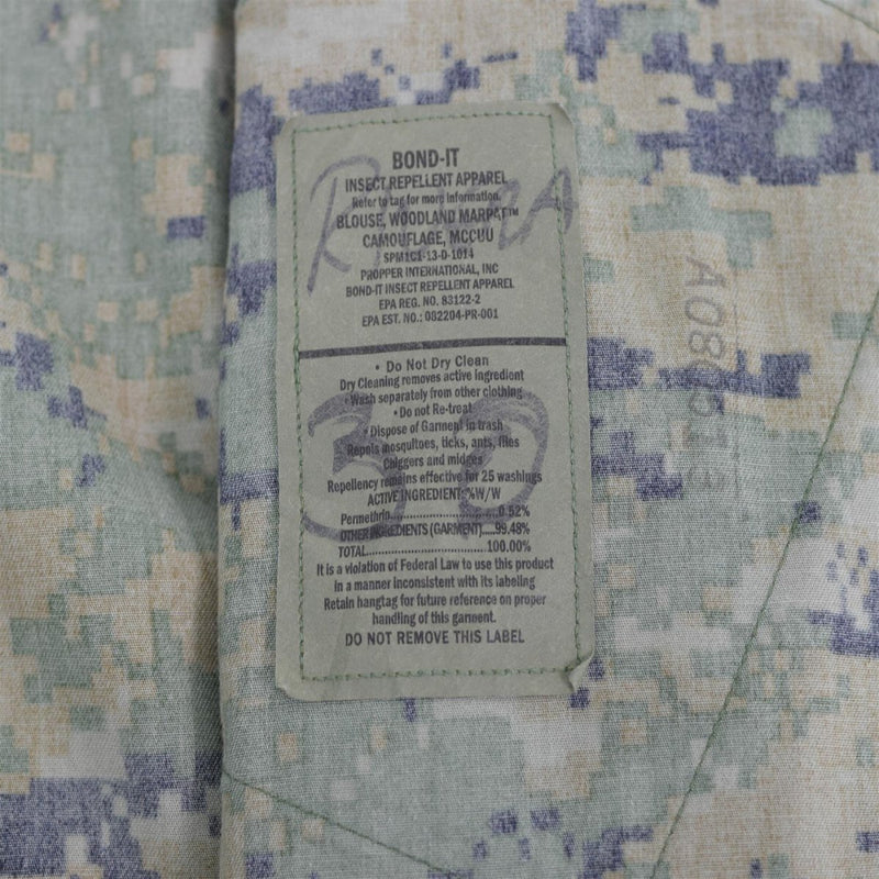 Original US Army Troops Jacket BDU Digital Woodland Camo Shirt Militär fråga