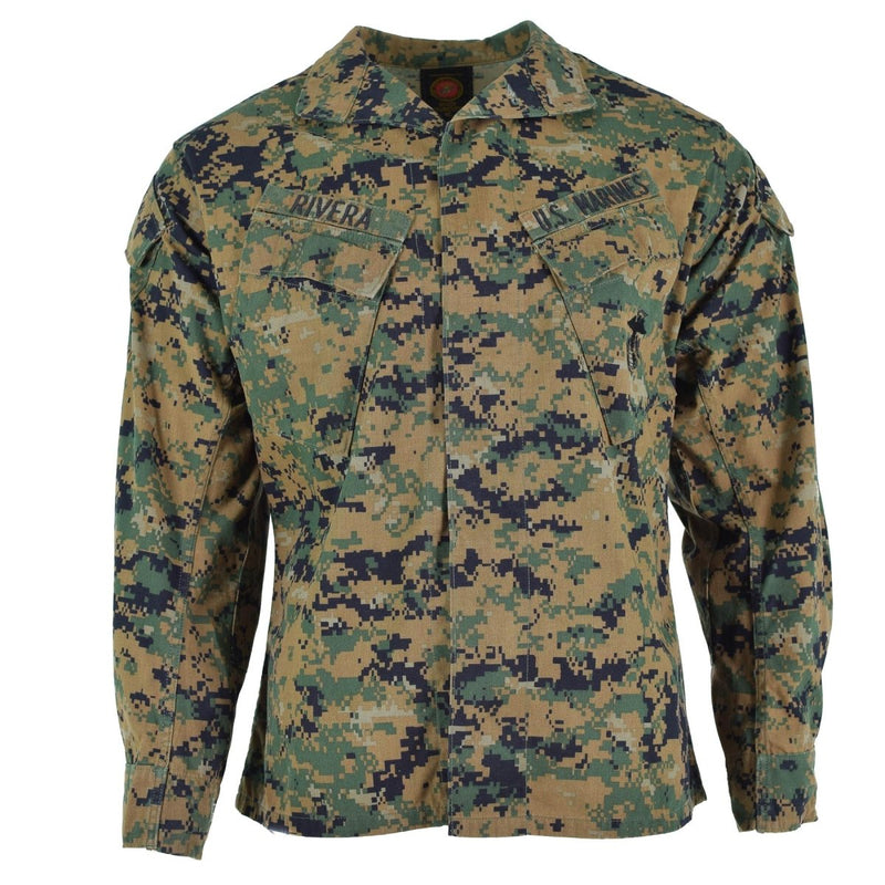 Original US Army Troops Jacket BDU Digital Woodland Camo Shirt Militär fråga