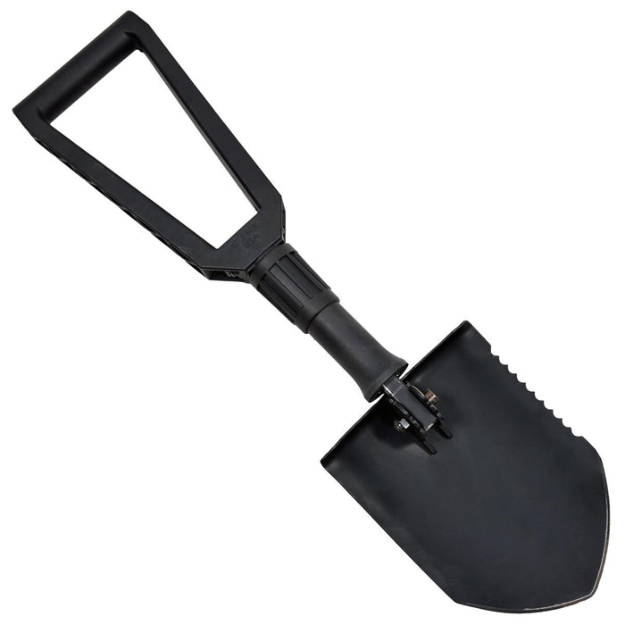 Original U.S. Military Folding Shovel 3 Stage System High End Shaft Black - GoMilitar