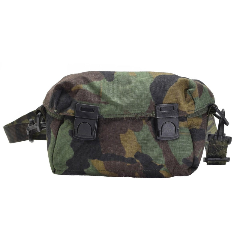 Original U.S. Military Shoulder Bag Pouch Woodland Camouflage Buckle Stängning Ny