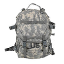 Original U.S. Military Tactical 35L backpack in digital camo with adjustable straps and multiple compartments for rugged outdoor use.